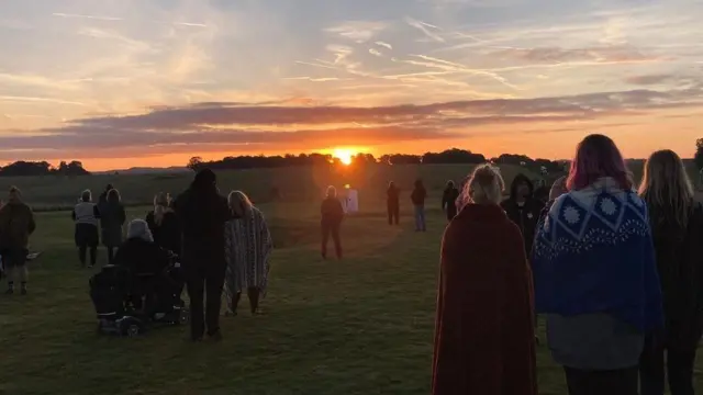 People gather at Stonehenge