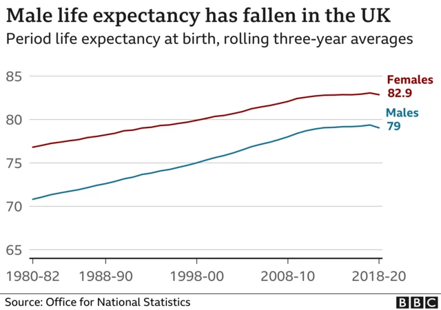 Life expectancy graphic