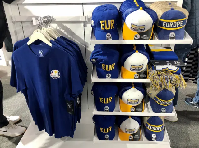 European merchandise at Ryder Cup