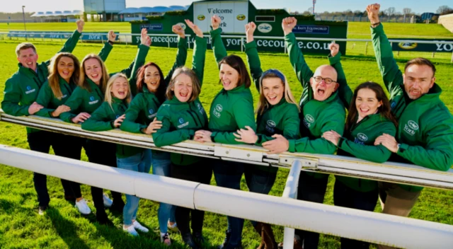 The jockeys taking part in the Ride of Their Lives event.