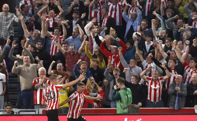 Brentford celebrate