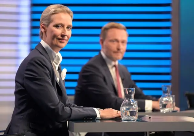 Far right Alternative for Germany (AfD) party top candidate Alice Weidel