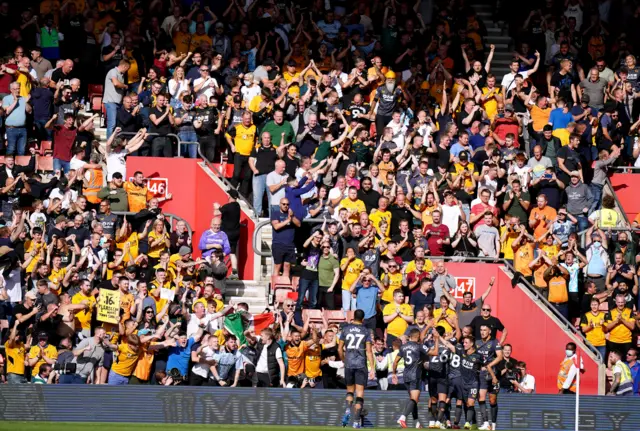 Wolves fans celebrate