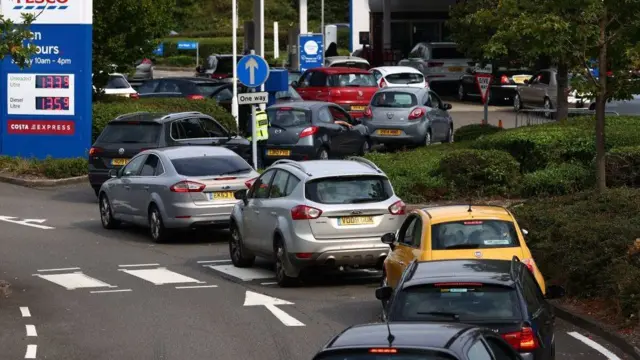 Queues for fuel