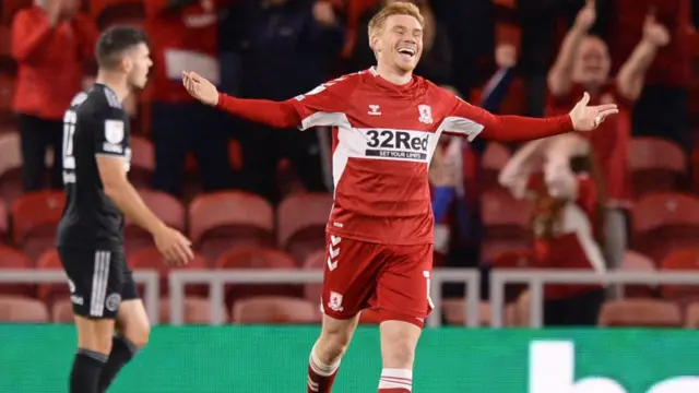 Duncan Watmore celebrates goal