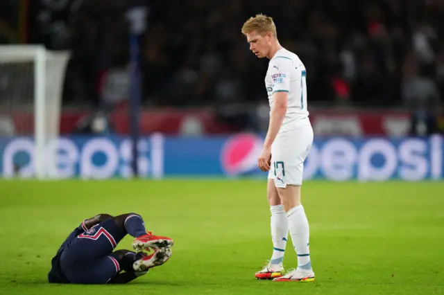 De Bruyne after tackle