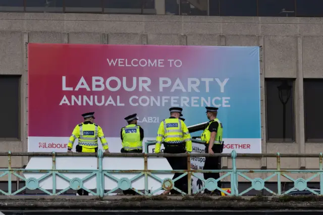 Labour party sign in Brighton