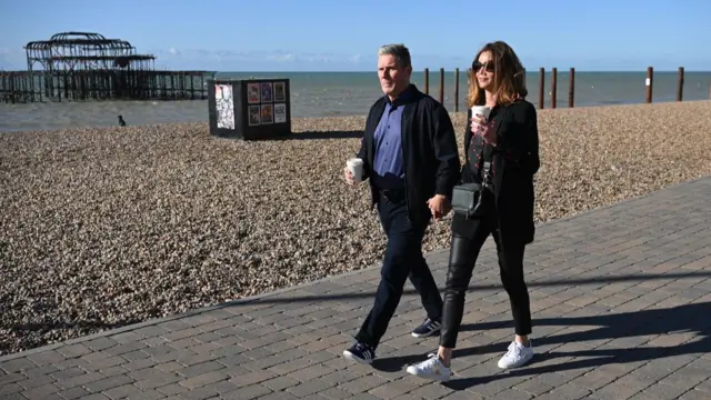 Keir Starmer and his wife Victoria