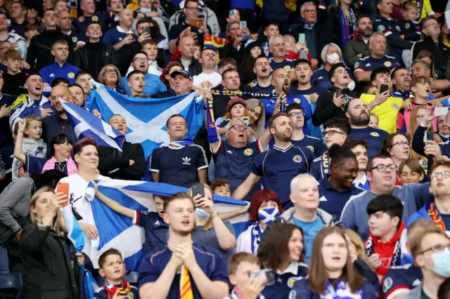 Scotland fans inside Hampden
