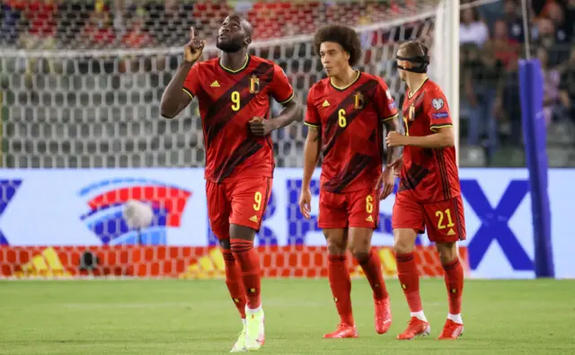 Romelu Lukaku scores for Belgium