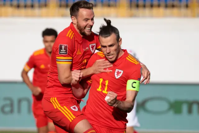 Gareth Bale celebrates