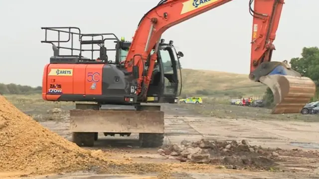 Digger breaks the ground at Britishvolt site in Blyth