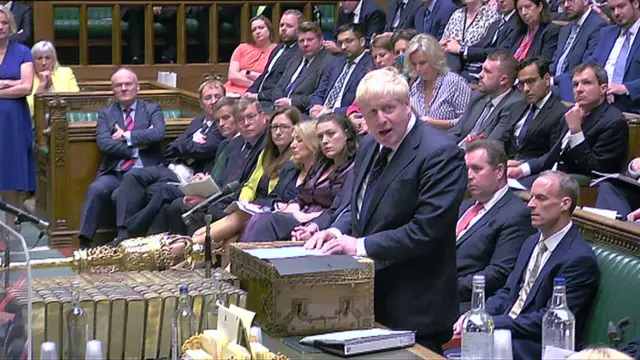 Boris Johnson at the despatch box