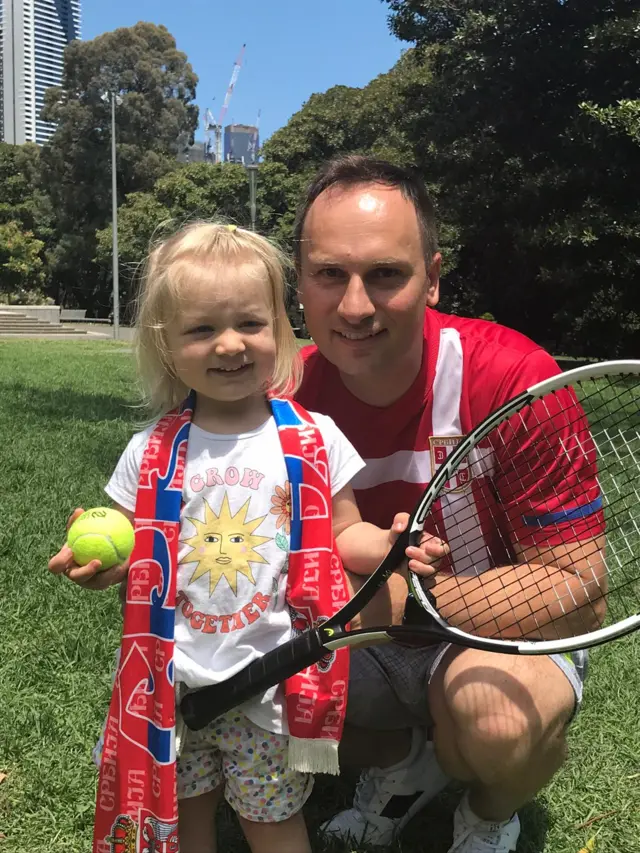 Gigi Romic and his two-year old daughter Lana