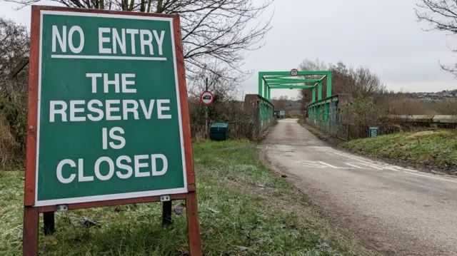 Nature reserve closed sign