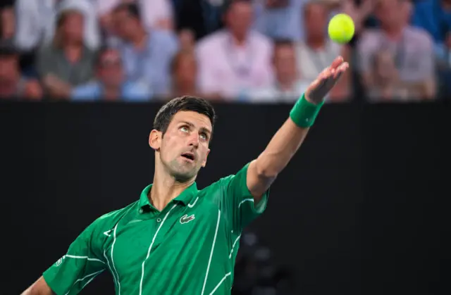 Novak Djokovic competing at the Australian Open