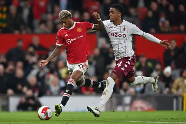 Marcus Rashford scores for Man Utd