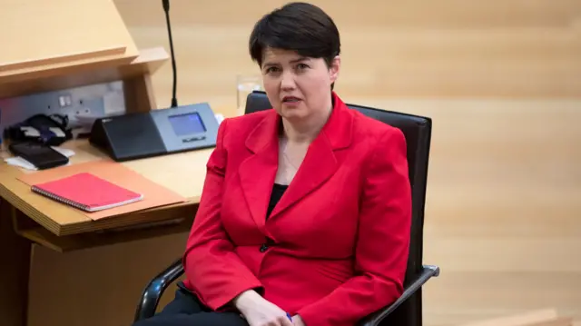 Ruth Davidson at Holyrood in February 2021