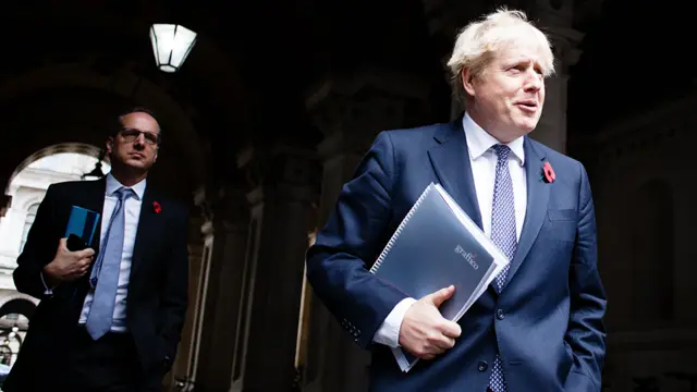 Boris Johnson and his Principal Private Secretary Martin Reynolds, who sent the party invite