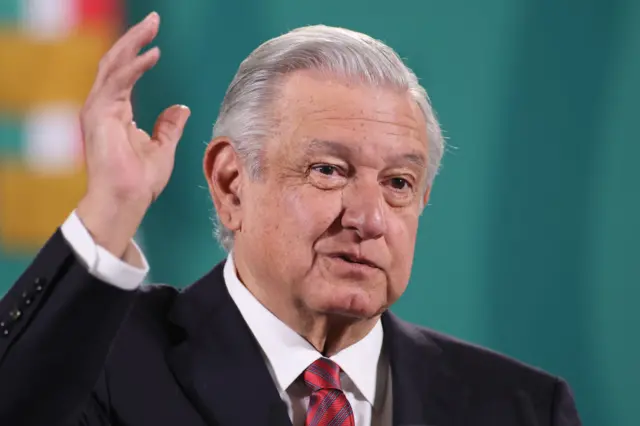 President Andrés Manuel López Obrador at a press briefing in Mexico in December