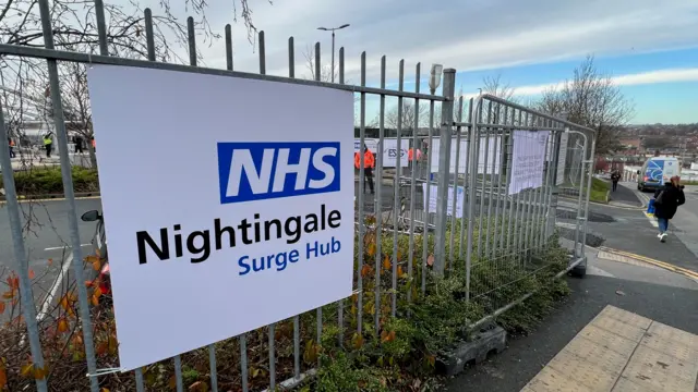 Nightingale 'surge hub' at St James' hospital in Leeds