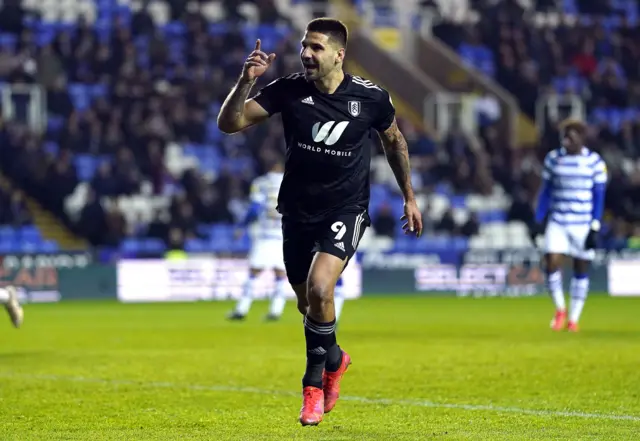 Aleksandar Mitrovic celebrates