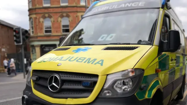 ambulance parked on street