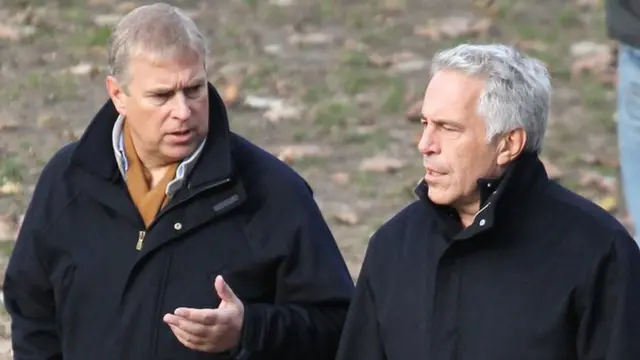 Prince Andrew with Jeffrey Epstein in New York's Central Park in 2010