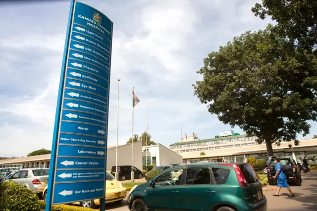 Thie general view shows Malawis referral hospital, Kamuzu Central Hospital