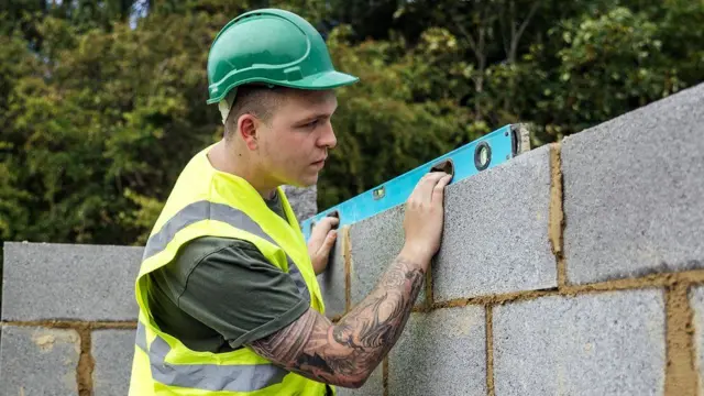 Construction worker on building site