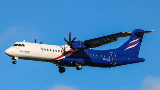 eastern airways plane in flight