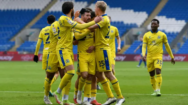 Blackburn celebrate goal