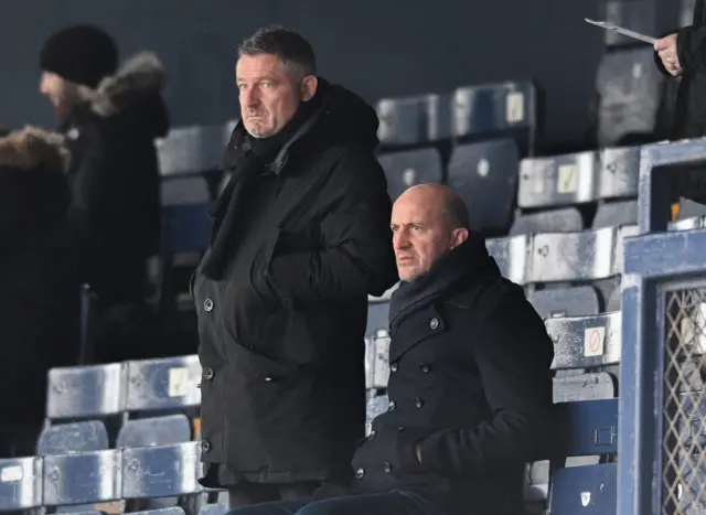 Kilmarnock assistant manager Tony Docherty (left) and coach Paul Sheerin