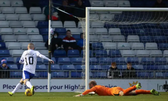 Queen of the South's Lee Connolly scores to make it 1-0