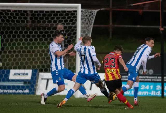 Partick Thistle's Ross Docherty scores to make it 1-1