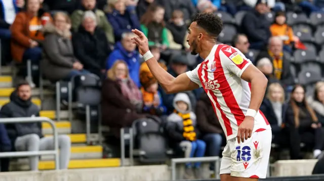 Jacob Brown celebrates