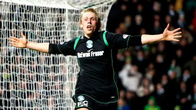 Danny Galbraith scored in Hibs' last win at Celtic Park 12 years ago