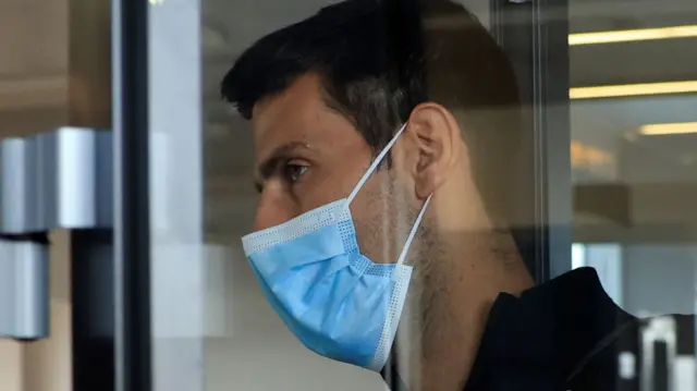 Novak Djokovic arrives in Serbia