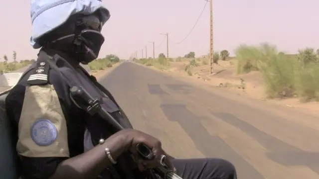 A peacekeeper in Mali