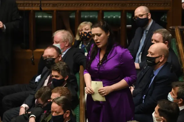 Alicia Kearns during Prime Minister"s Questions in the House of Commons