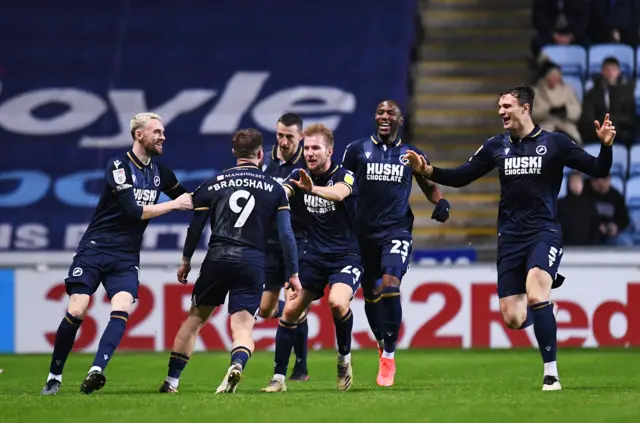 Millwall players celebrate