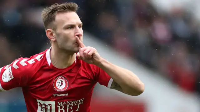 Andreas Weimann celebrates