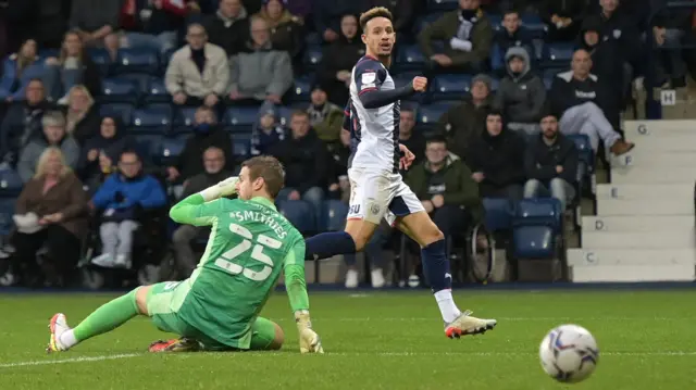 Callum Robinson scores for West Brom