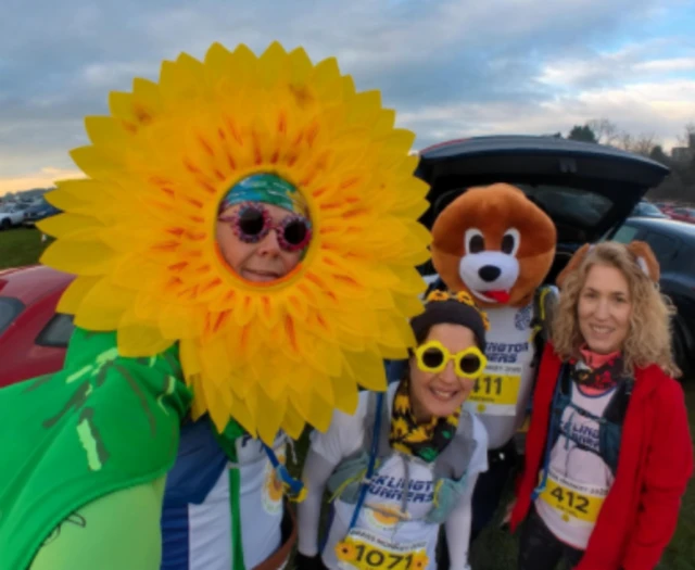 Dr Tim Maycock dressed as a sunflower