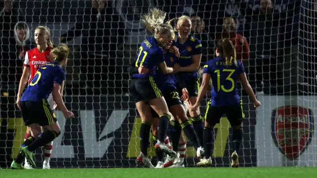 Man Utd women celebrate