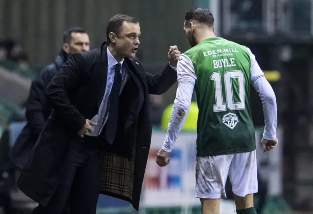 Martin Boyle (right) is set to leave Hibernian