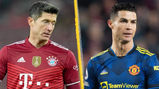 Robert Lewandowski and Cristiano Ronaldo