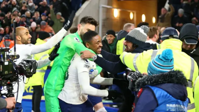 Steven Bergwijn celebrates