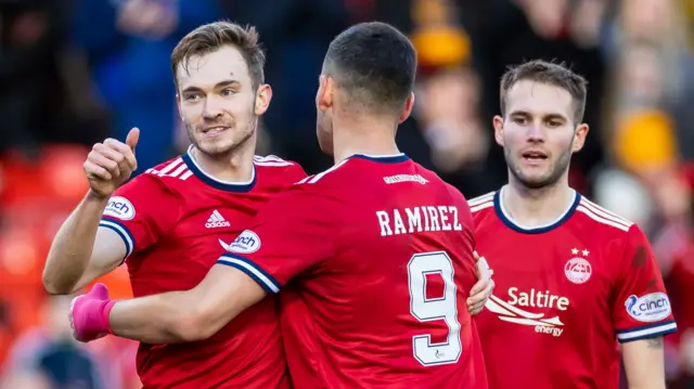 Ryan Hedges celebrates his goal