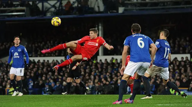 Steven Gerrard v Everton